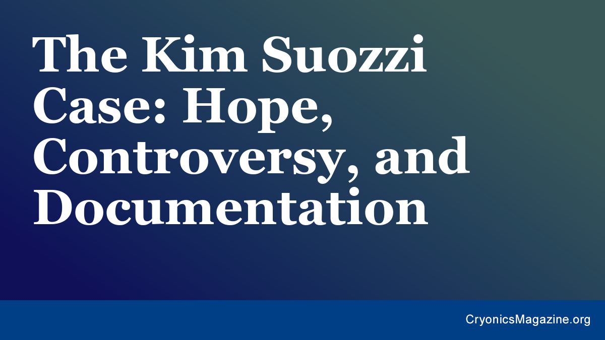 The Kim Suozzi Case: Hope, Controversy, and Documentation