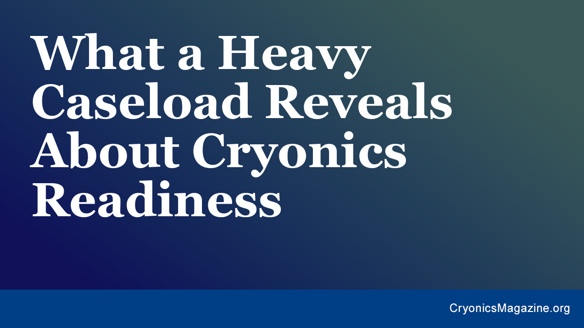 What a Heavy Caseload Reveals About Cryonics Readiness